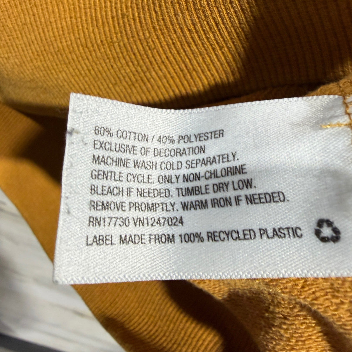 Original Use Crewneck Sweatshirt Mens XL Mustard Yellow Cotton Blend Casual EUC2