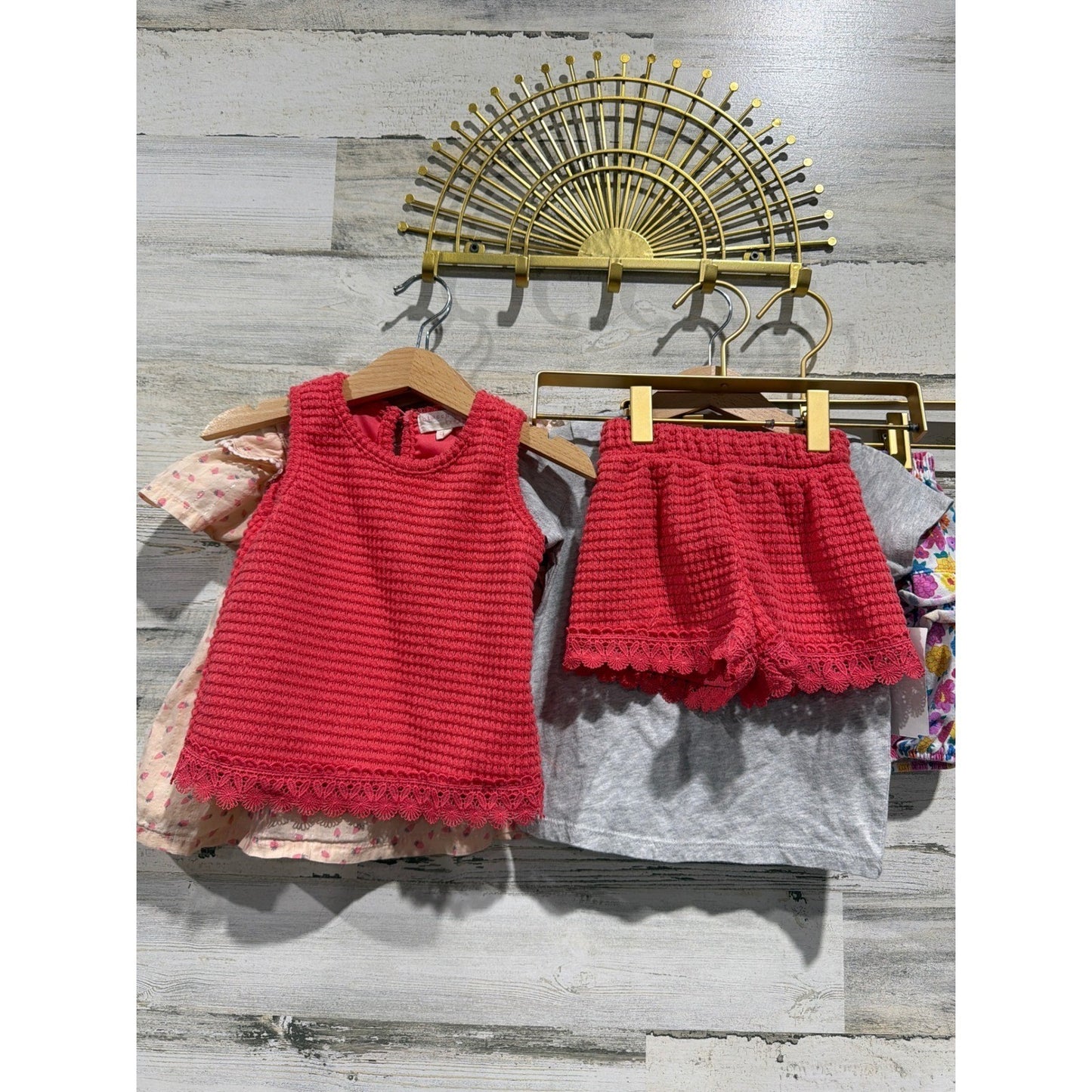 Miniwear Jessica Simpson B'Tween Baby Girls 18-24M Pink Red Bundle EUC1