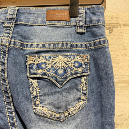 Shyanne Bootcut Jeans Girls 14 Blue Embroidered Flap Pocket Western EUC5