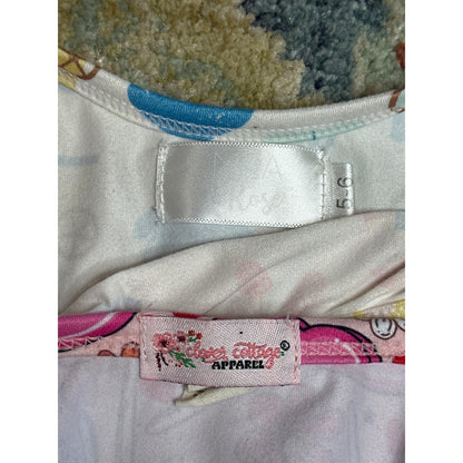 Clover Cottage Mila Rose Dress Bundle Girls 5/6 Pink White Holiday Twirl EUC3