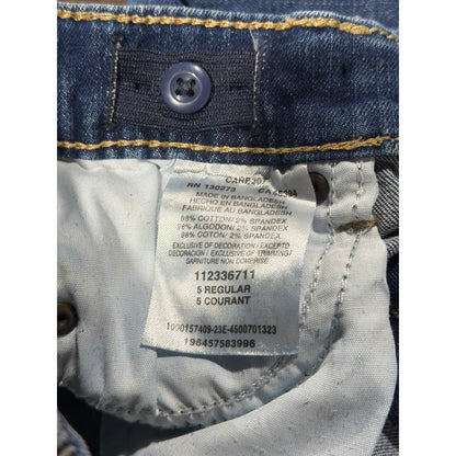 Wrangler Bootcut Jeans Girls Size 5 Blue Adjustable Waist Western Classic EUC4