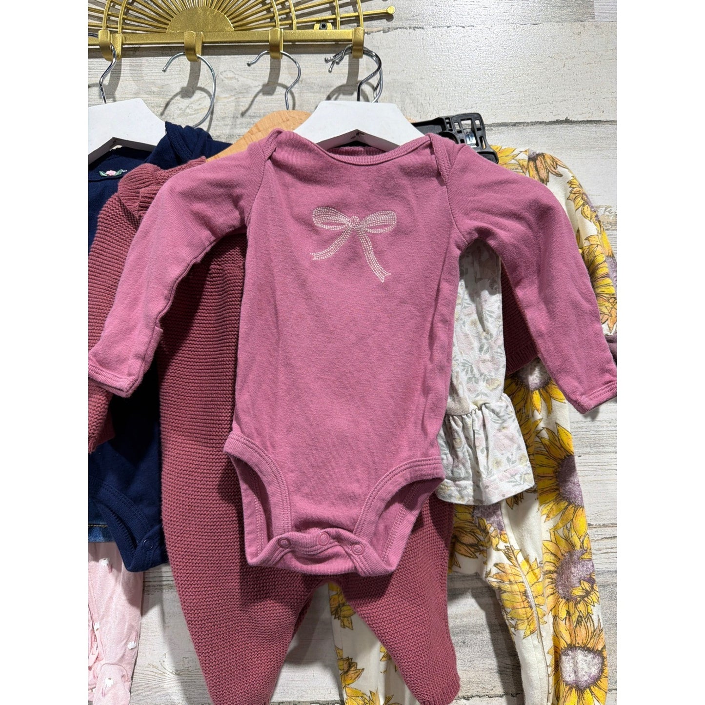 Old Navy Carters Burts Bees Baby Bundle 3-6M Pink Blue Floral Sleepers1