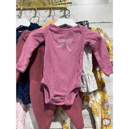 Old Navy Carters Burts Bees Baby Bundle 3-6M Pink Blue Floral Sleepers1