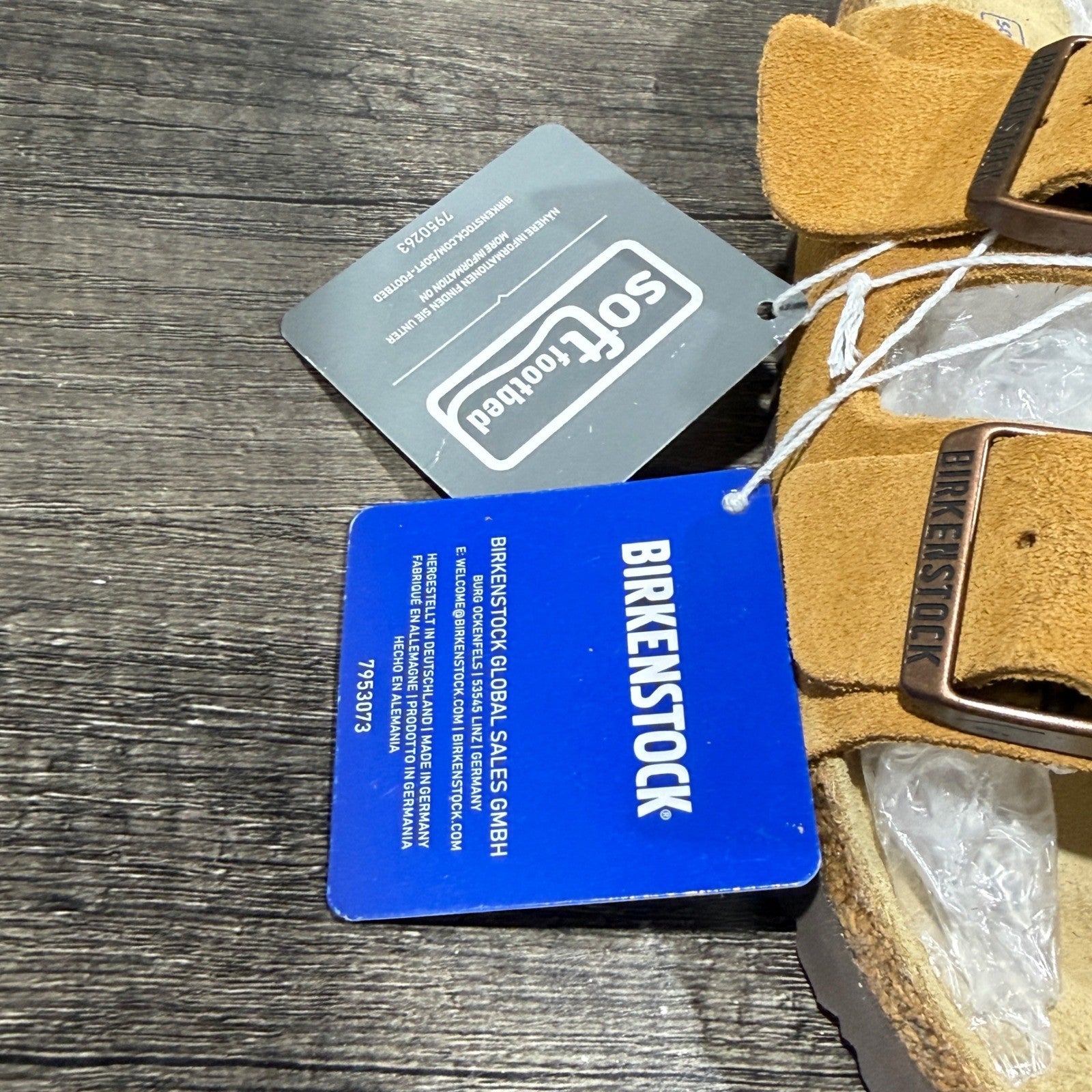 Birkenstock Arizona Sandals Women 39 Mink Suede Soft Footbed NWT3