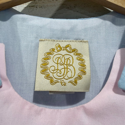The Beaufort Bonnet Company Jumper Dress Girls 2T Pink Blue Colorblock Preppy2