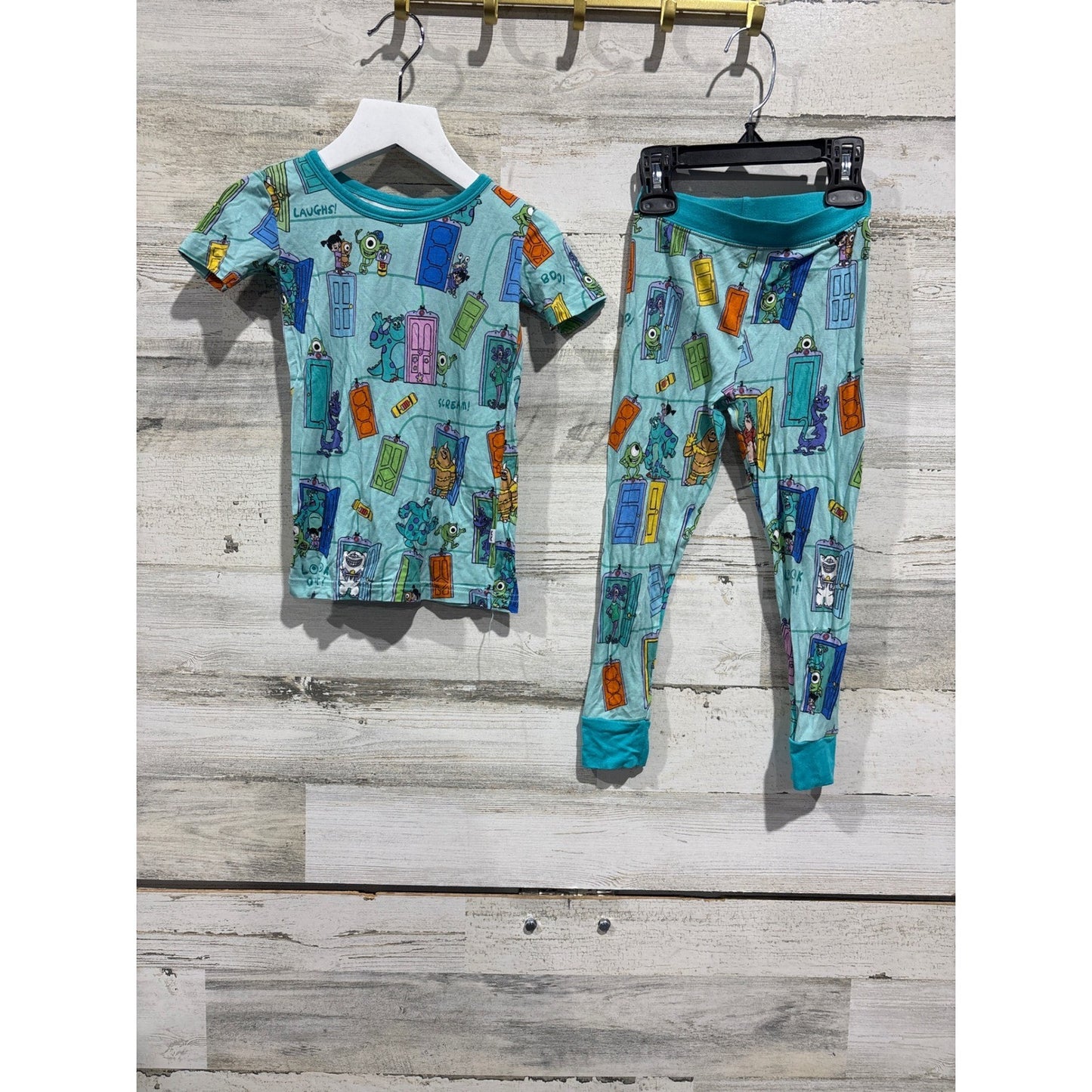 Monsters Inc Bamboo Disney Little Sleepies Pajamas Toddler 2T Two Piece Set0