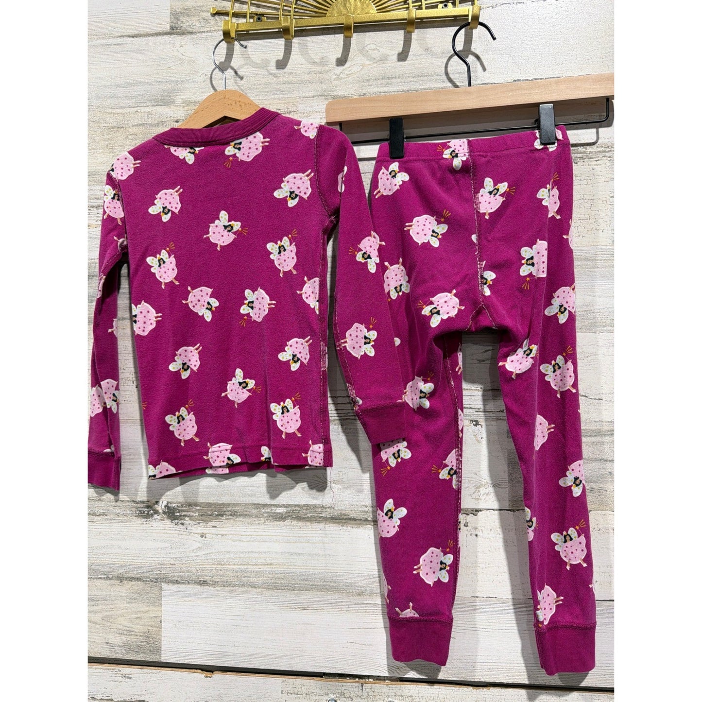 Hanna Andersson Pajamas Bundle Girls 4 Pink Fairy Disney Princess Nightgown9