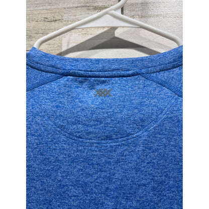 Rhone Reign Short Sleeve Shirt Mens XL Blue Heather Performance Gym Workout EUC4