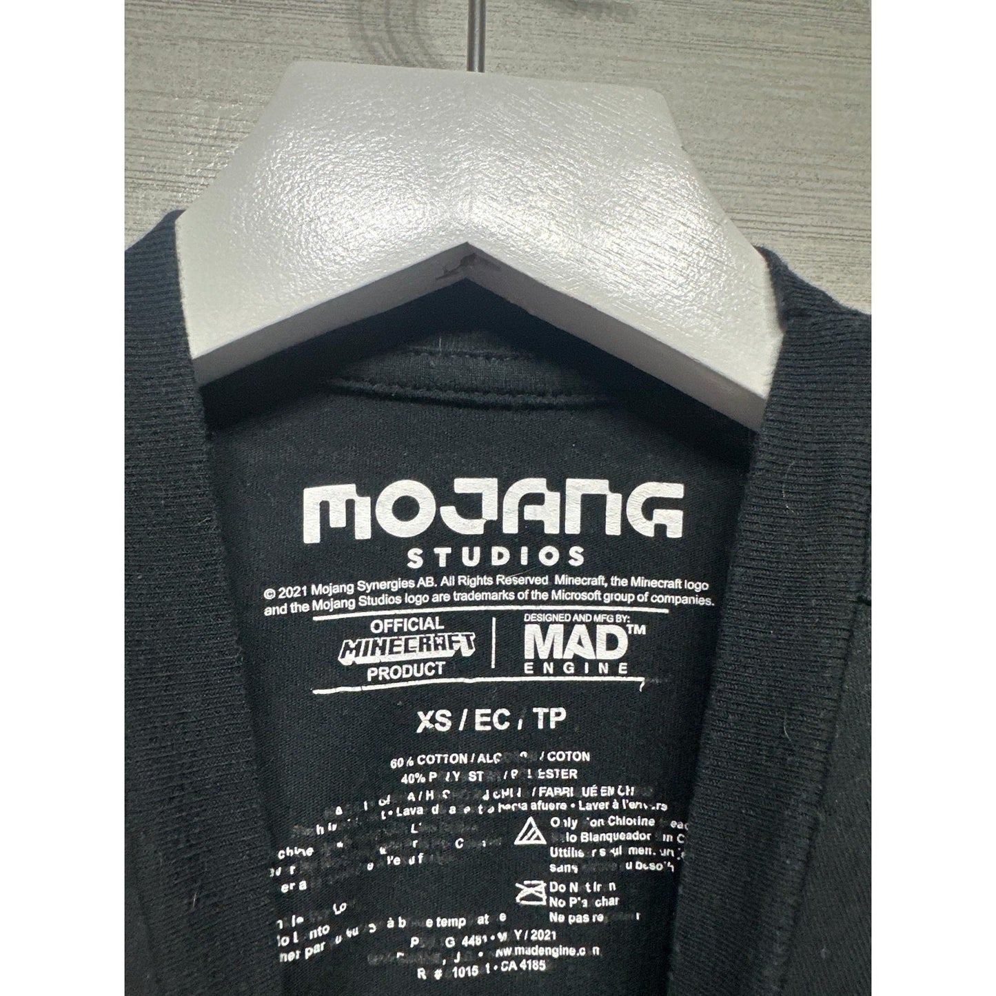 Minecraft Graphic T-Shirt Boys XS Black Mojang Mobs Short Sleeve1