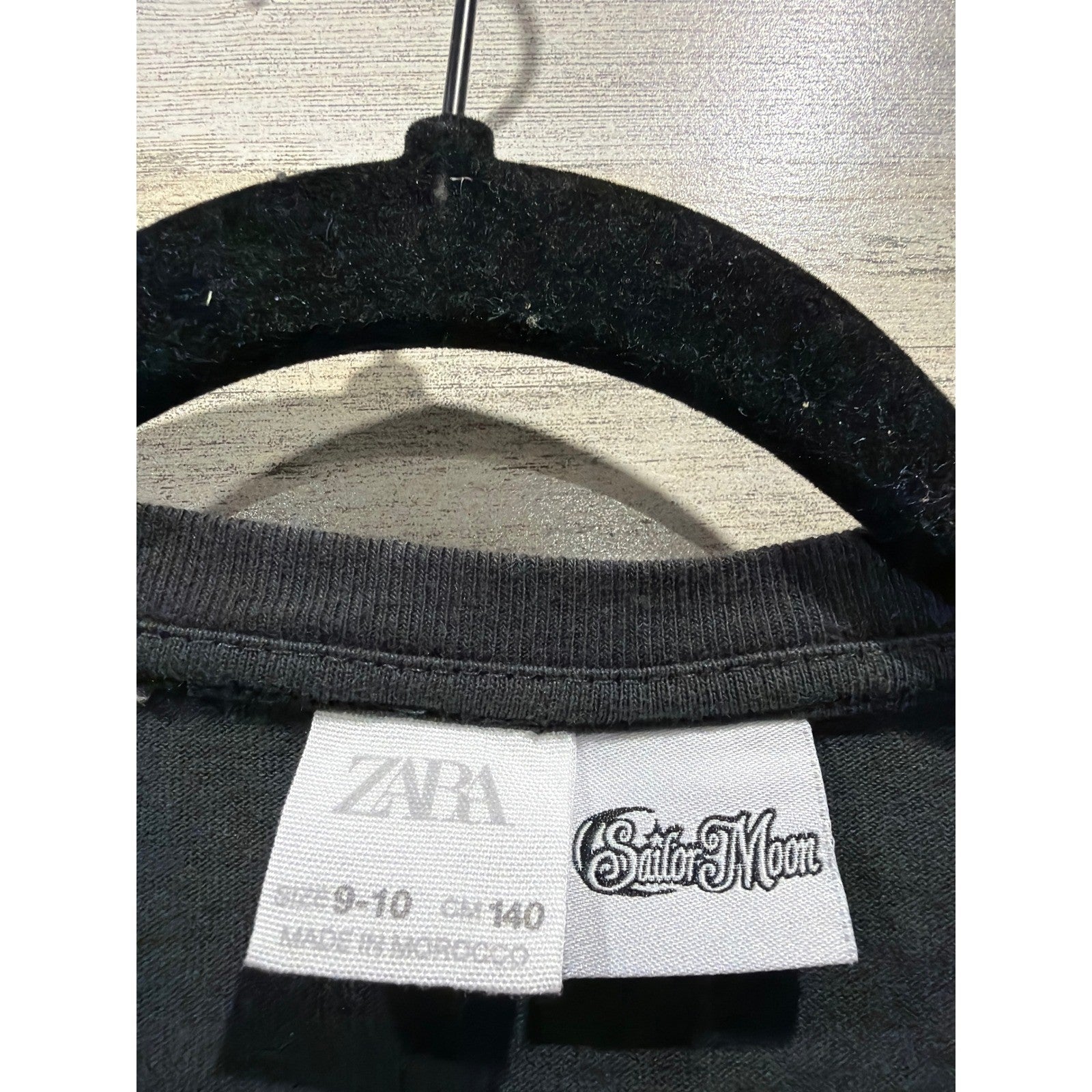 Zara Cat & Jack Sailor Moon Shirt Skirt Set Girls 8-10 Black Pink Anime EUC2