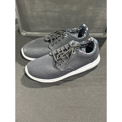 TravisMathew The Daily Sneakers Men 8 Black Mesh Paint Splatter GUC 1MAB4320
