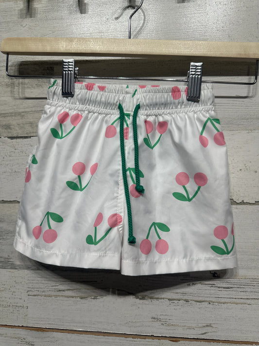 Sal & Pimenta Swim Shorts Kids 3T White Cherry Print NEW0
