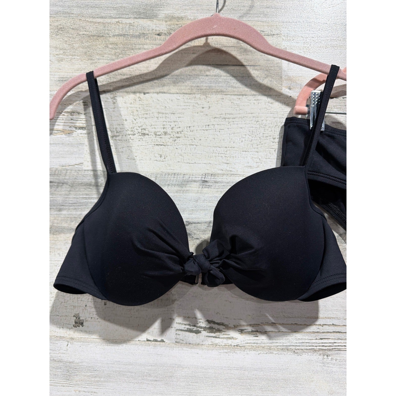Y2K Gap Body Bikini Set Women 36B/L Black Underwire Hipster 2006 Swim Resort1