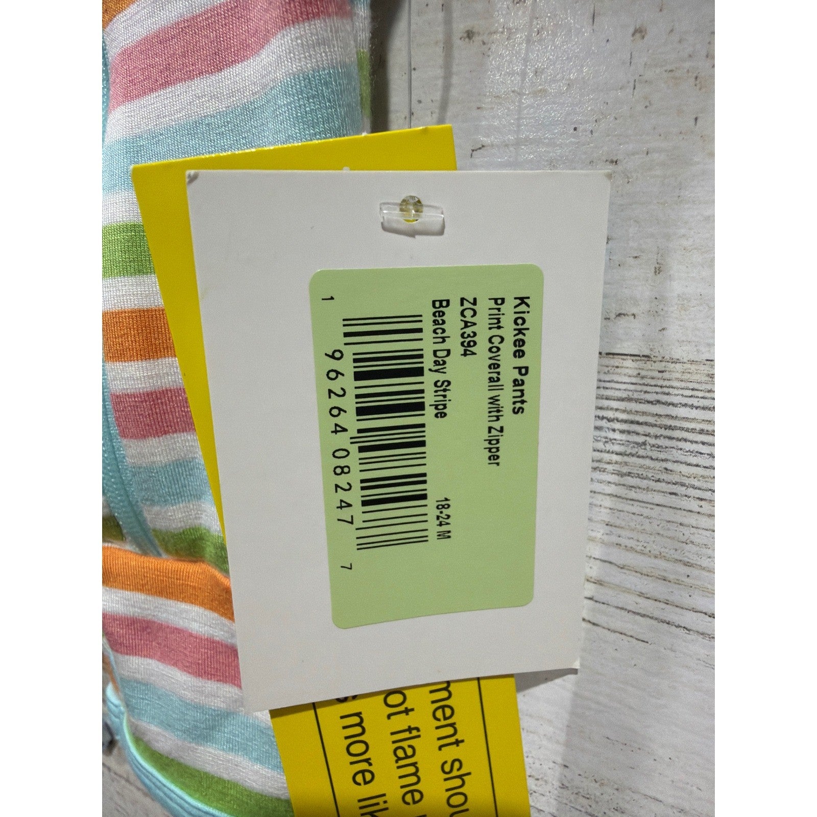 Kickee Pants Coverall Girls 18-24M Beach Day Stripe Bamboo Pajama NWT1