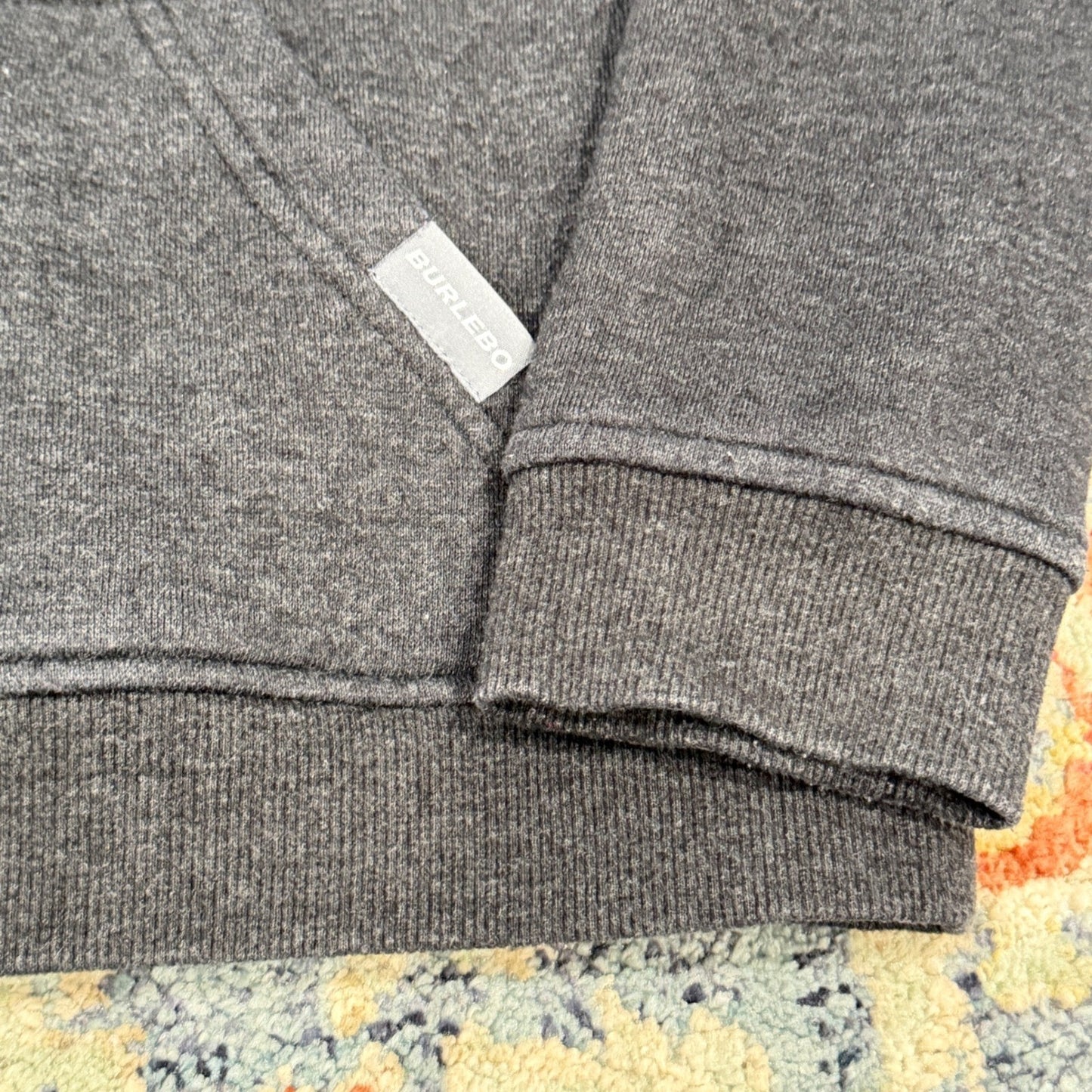 Burlebo Outdoors Hoodie Fits Like Boys 5/6 Gray Deer Graphic Gorpcore EUC2