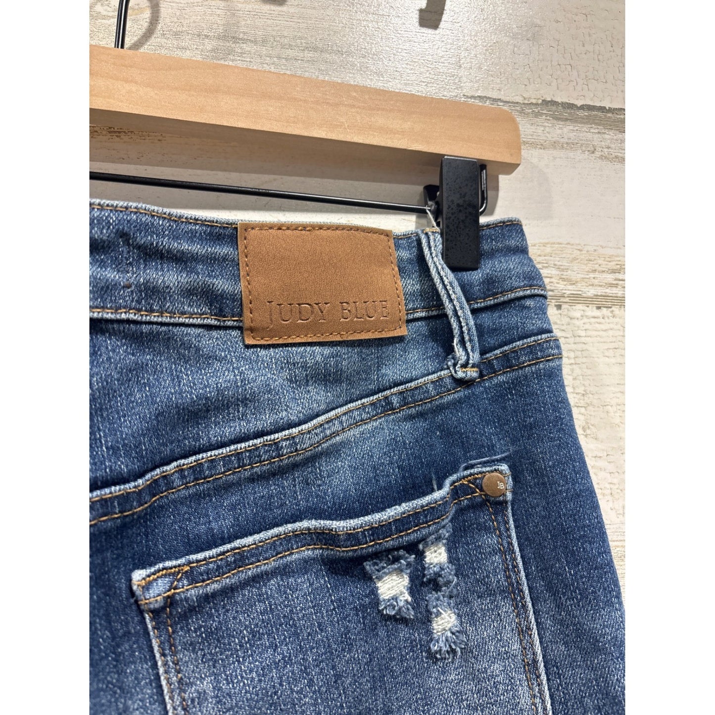 Judy Blue Slim Fit Women 9/29 Dark Blue Distressed High Rise Stretch Denim3