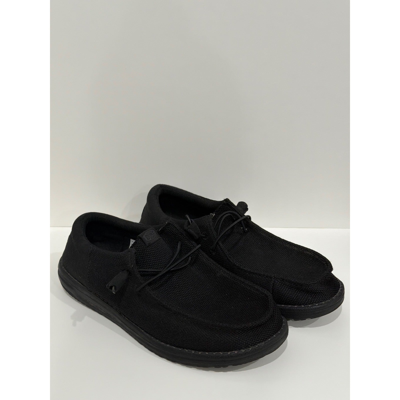 Hey Dude Wally Funk Mono Men 12 Black Slip On Loafers Lightweight Comfort0