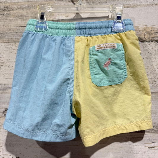 The Beaufort Bonnet Company Swim Trunks Boys 3T Colorblock Preppy EUC0