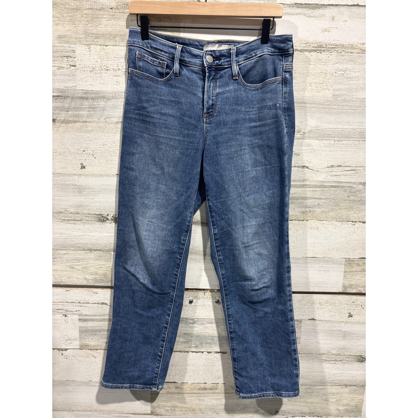Athleta Straight Leg Scupltek Jeans Womens 8 Blue Stretch Denim Casual EUC0