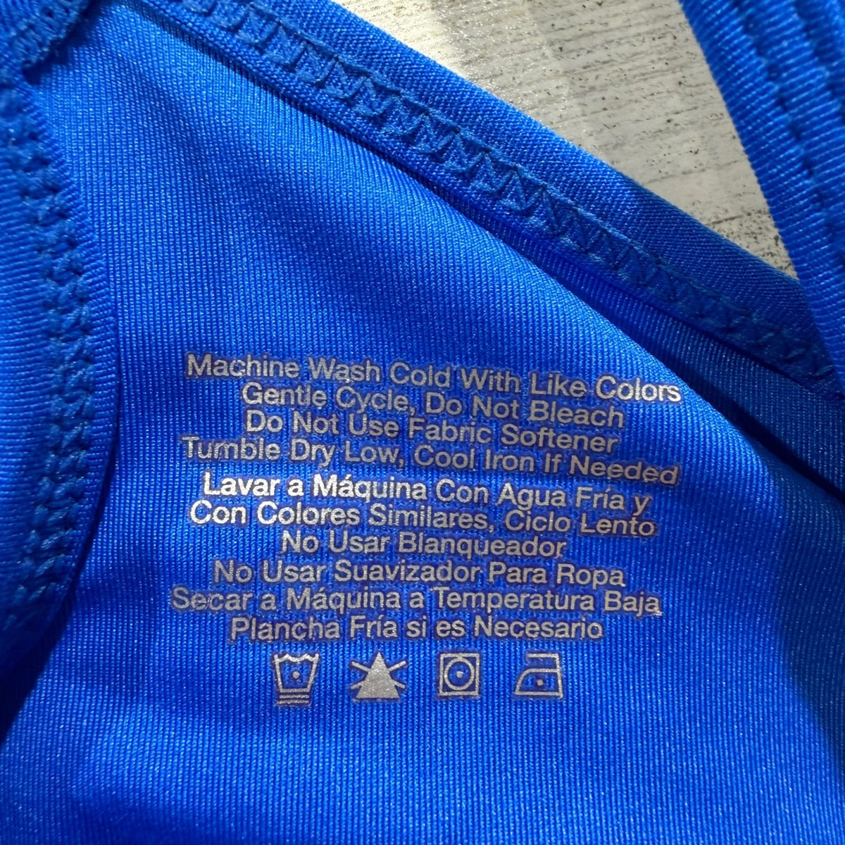 Avia Sports Bra Women XXL Blue Polyester Spandex Activewear Sports Dance3