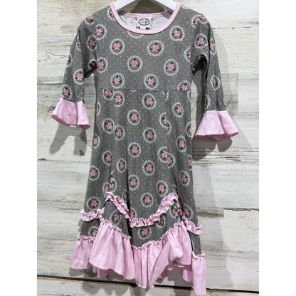 Lilli Lovebird Btween Cat & Jack Dress Bundle Girls 4 Pink Grey Floral Tulle EUC3