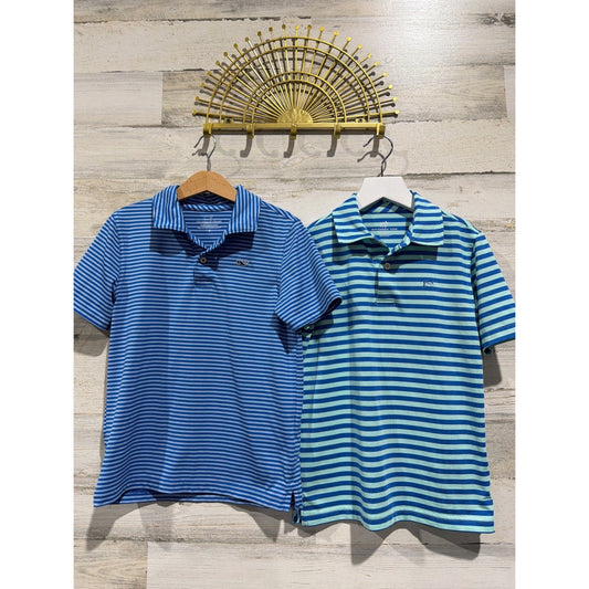 Vineyard Vines Southern Tide Performance Polo Bundle Boys 6 Striped Preppy EUC0