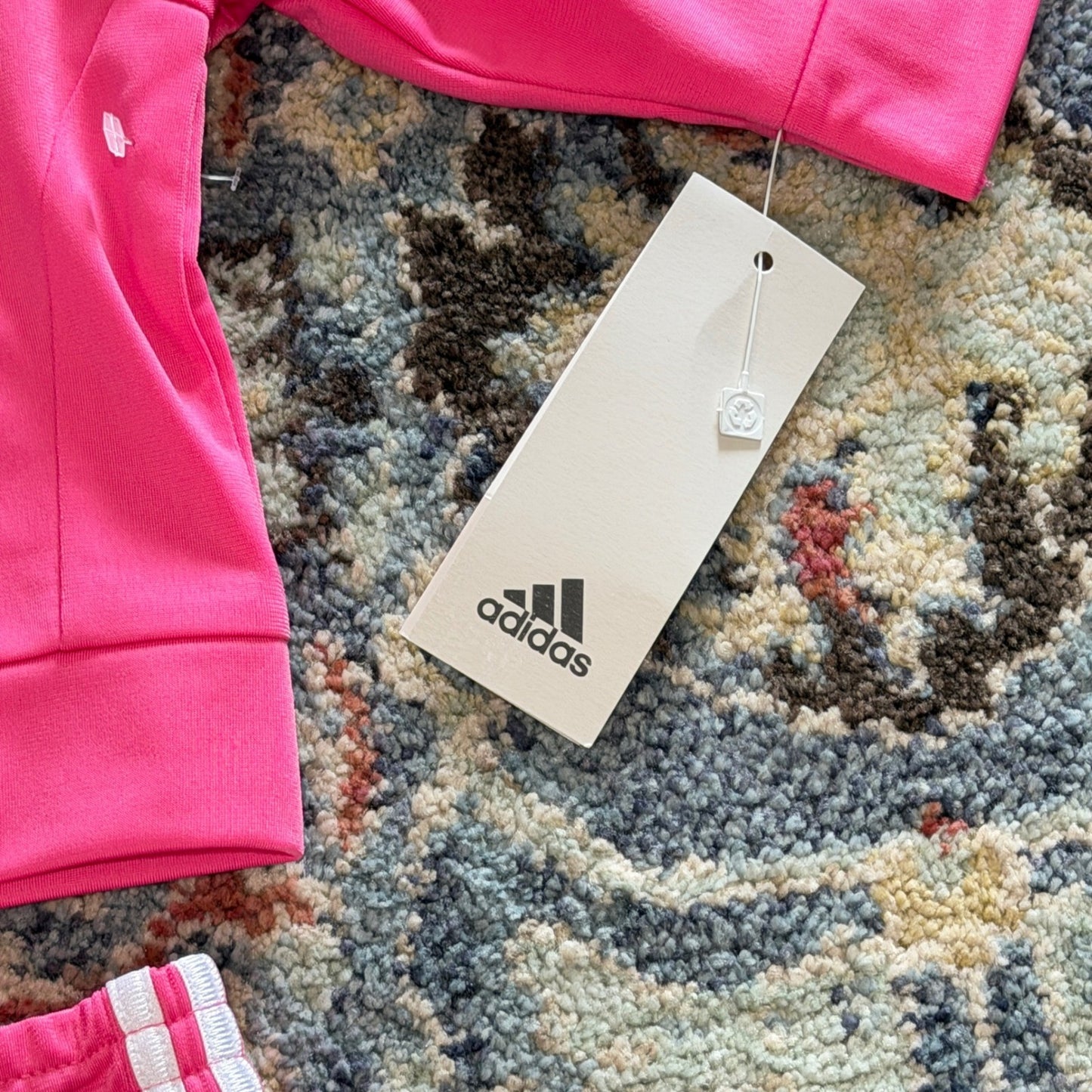 Adidas Tracksuit 2 Piece Set Girls 3M Dark Pink Sporty NWT2