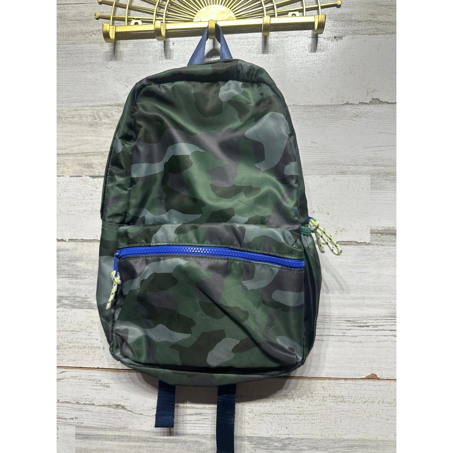 J. Crew Camo Backpack Kids 14" Green Blue Tactical Utility School Bag0