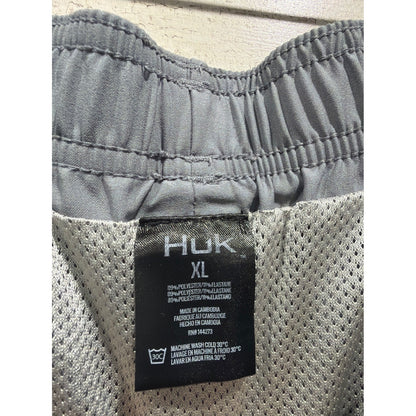 Huk Swim Trunks Men XL Gray Performance Fishing Board Shorts EUC5