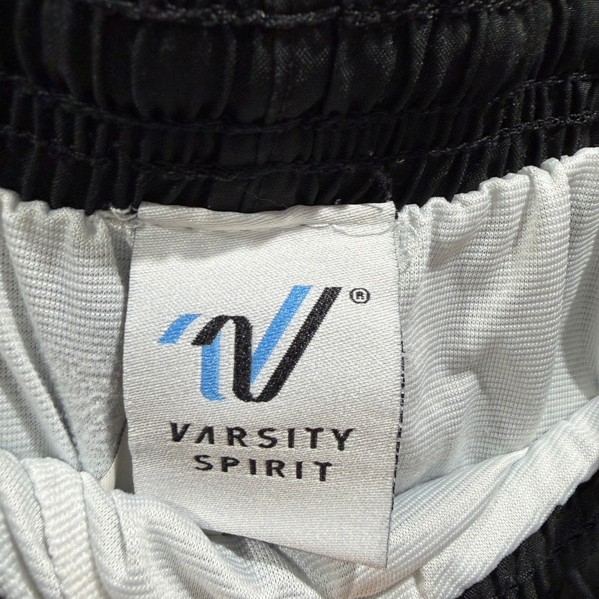 Varsity Spirit Running Shorts Women S Black White Piping Athletic Sporty EUC2