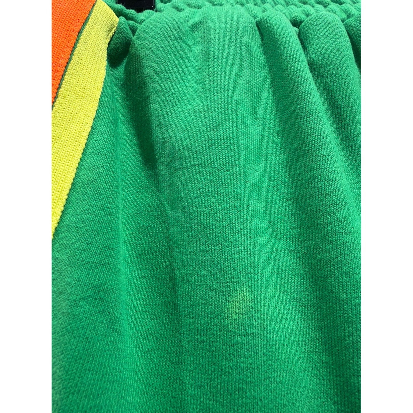 Boutique Striped Shorts Women XL Green Pink Athletic Dolphin Hem GUC*5