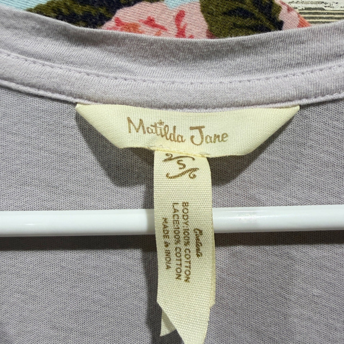Matilda Jane Lot Women Small Lavender Floral Striped Cotton Blend Bundle EUC2