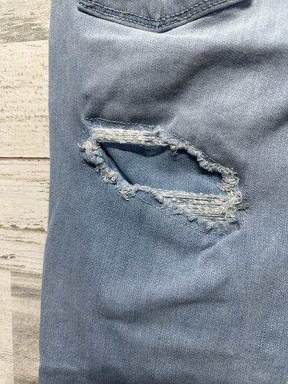 American Eagle Skinny Jeans Women 4 Light Blue Distressed Shredded4