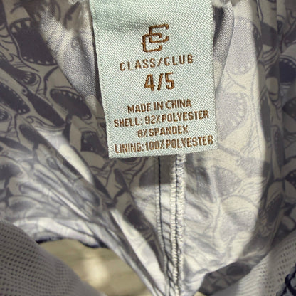 Class Club Shark Print Swim Trunks Boys 4/5 Blue Polyester Coastal2