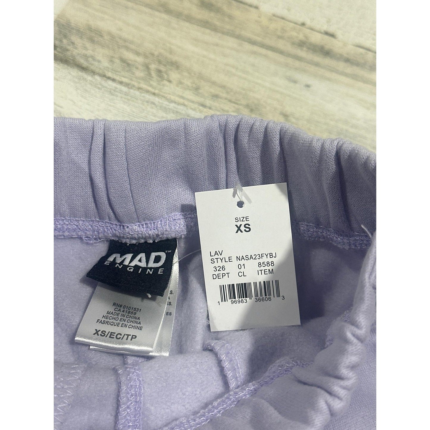 Mad Engine NASA Cargo Sweats Women XS Lavender Purple Wide Leg Fleece NWT1