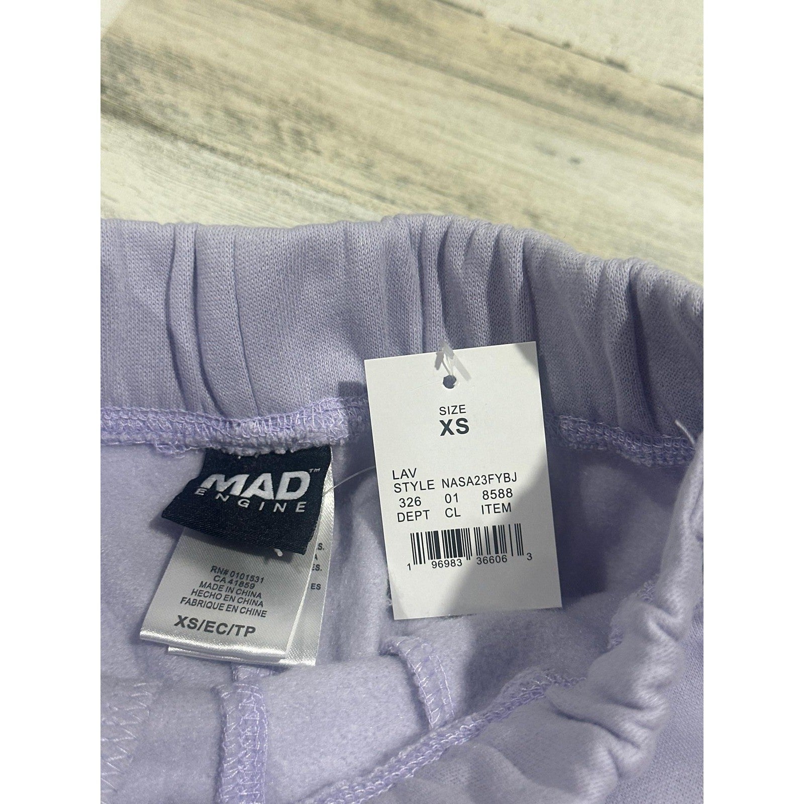 Mad Engine NASA Cargo Sweats Women XS Lavender Purple Wide Leg Fleece NWT1