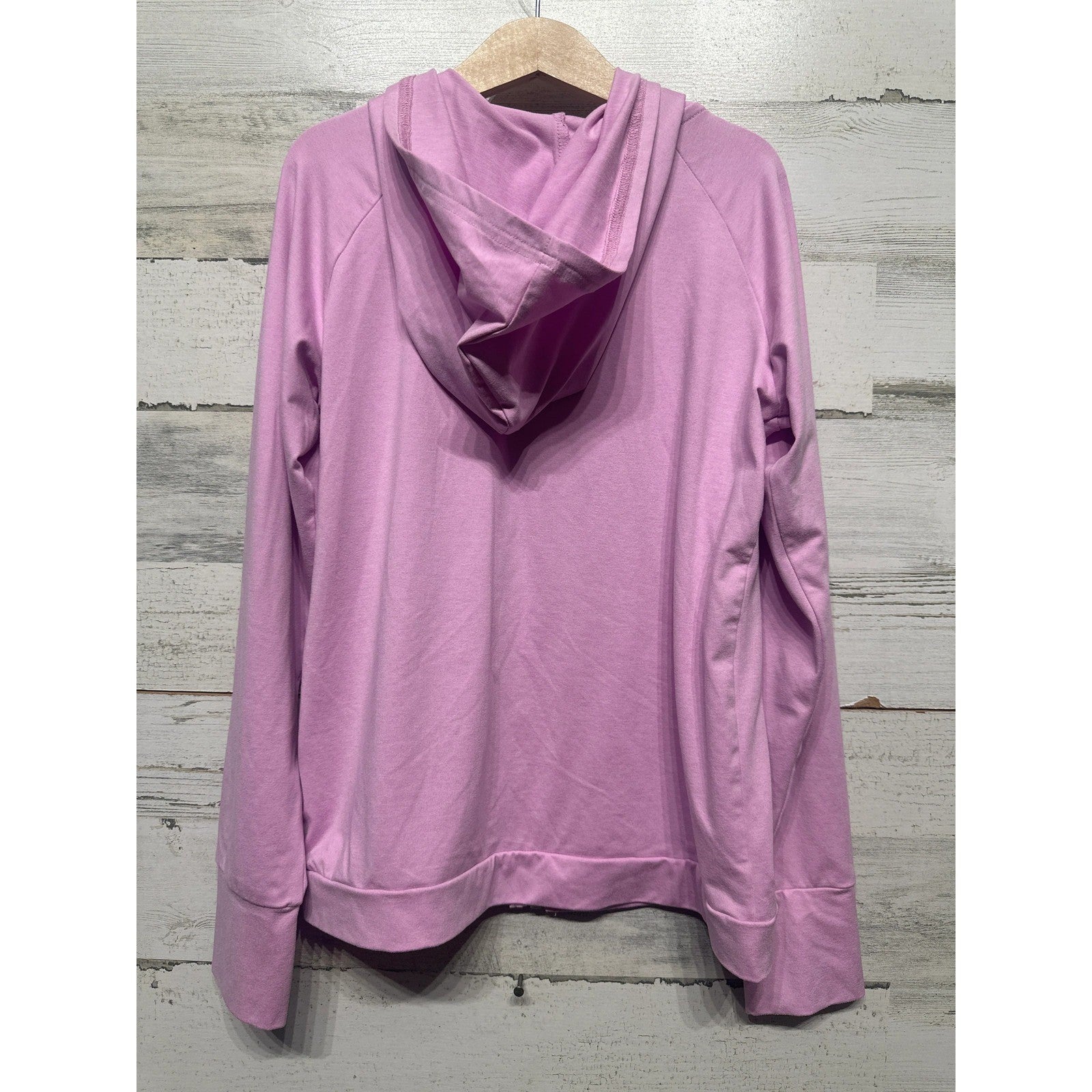 Runway Zip Up Hoodie Girls Medium 8-10 Purple Moisture Wicking Thumbhole EUC2