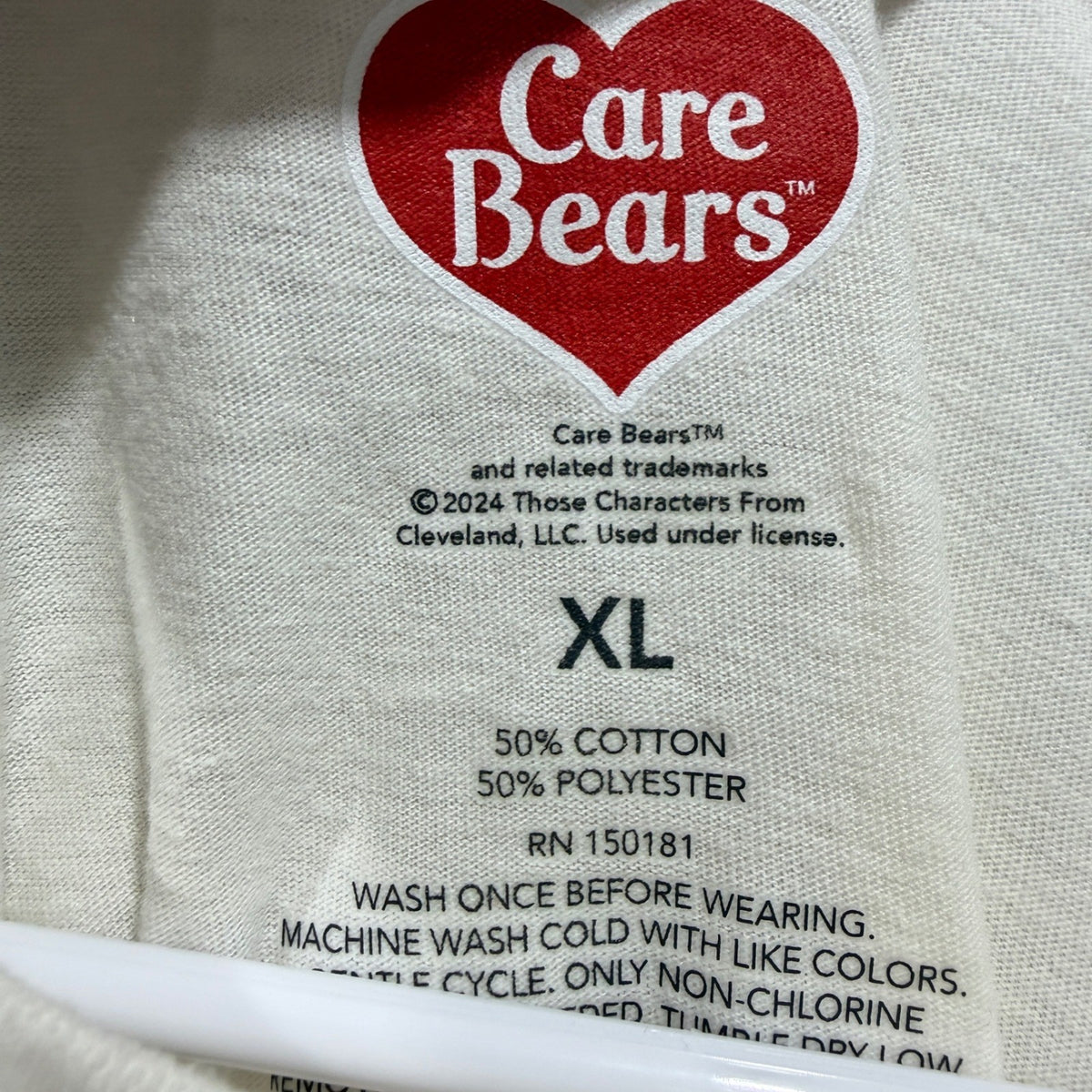 Grayson Threads Care Bears T-Shirt Women XL Off-White Cotton Blend Retro NWT3