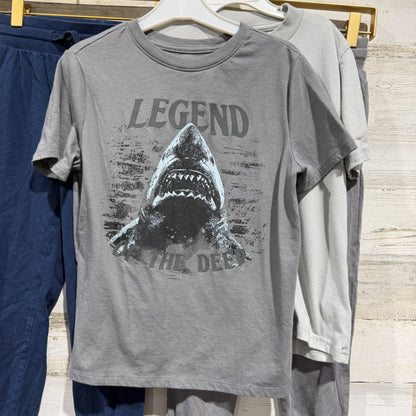H&M Graphic Tees Joggers Boys 7-8 Bundle Space Shark MLB Sporty Casual GUC2