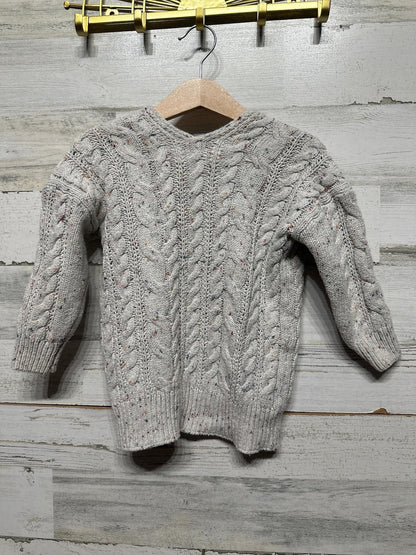 RuffleButts Cardigan Girls 2T/3T Cream Cable Knit Confetti Open Front EUC3