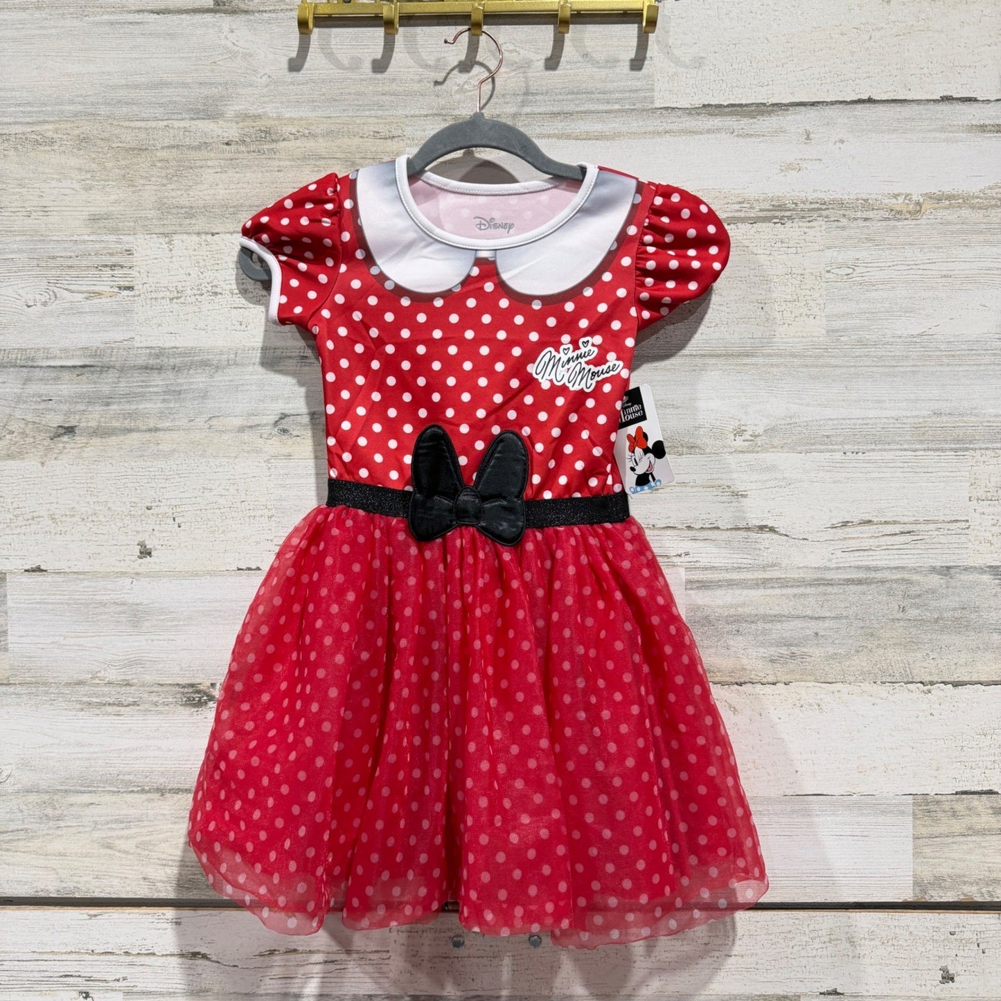 Disney Minnie Mouse Dress Girls 6/6X Red Polka Dot Tutu Disneycore NWT0