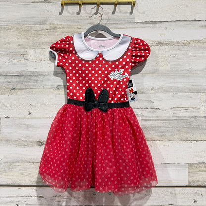 Disney Minnie Mouse Dress Girls 6/6X Red Polka Dot Tutu Disneycore NWT0