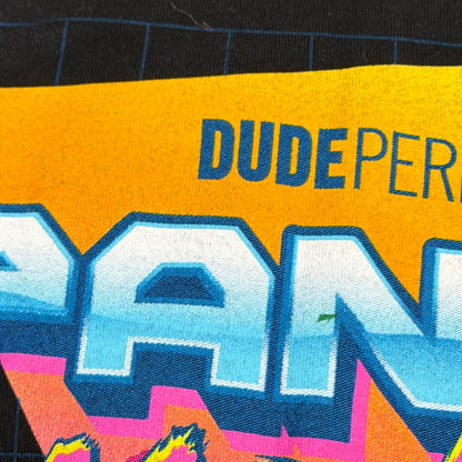 Dude Perfect T-Shirt Kids Small Black Panda-Monium 2023 Tour Graphic *Flawed1