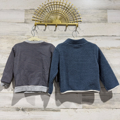 Baby Essentials Petit Lem Long Sleeve Bundle Boys 24M Blue Striped Fall EUC8