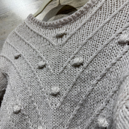 Zara Cat & Jack Sweater & Pants Set Girls 7/8 Purple Ivory Knit Wide Leg Boho2