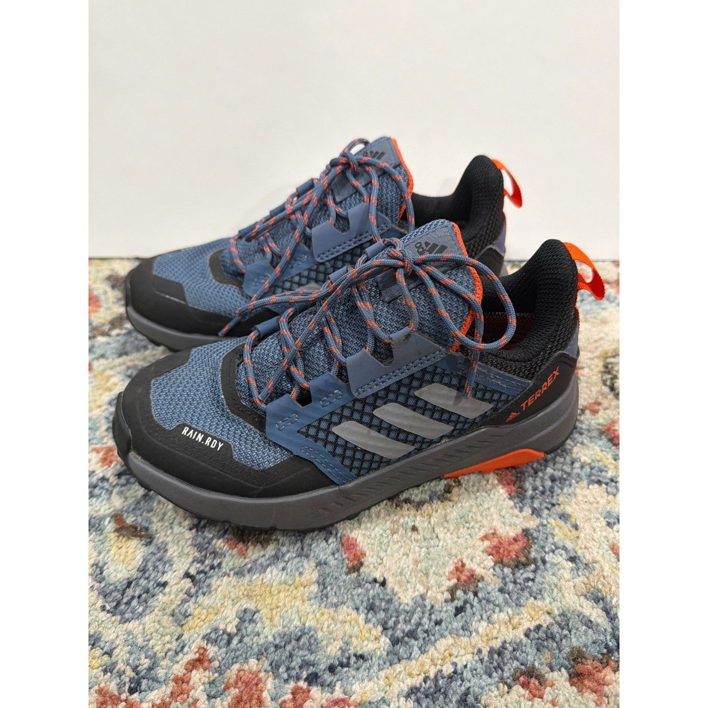 Adidas Terrex Hiking Shoes Boys 12 Blue Orange Rain.RDY Outdoors Nature2