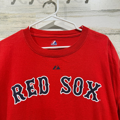 Majestic David Ortiz Big Papi Red Sox T-Shirt Men XL Red 100% Cotton 2008 MLB1
