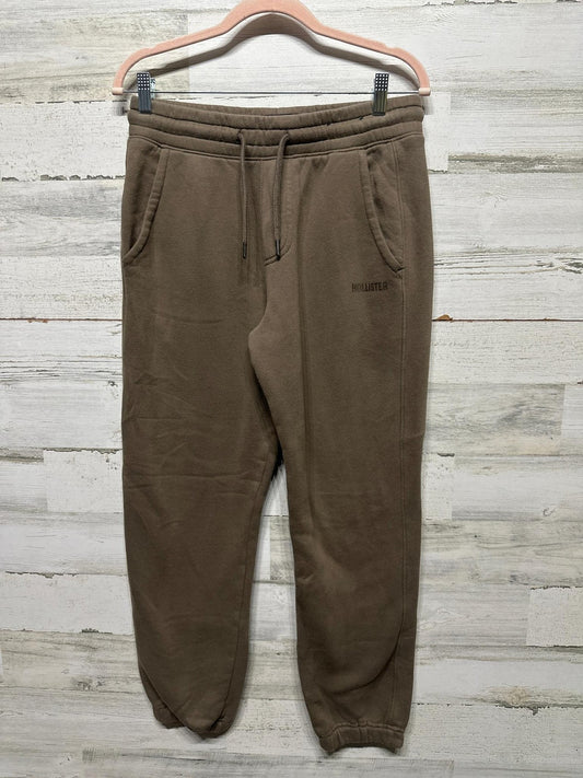 Hollister Jogger Sweatpants Men XS Brown Fleece Drawstring Logo0