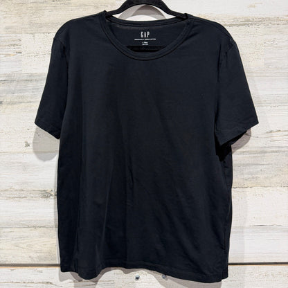 Gap T-Shirt Women L Tall Black Organic Cotton Short Sleeve Basic Minimalist EUC0