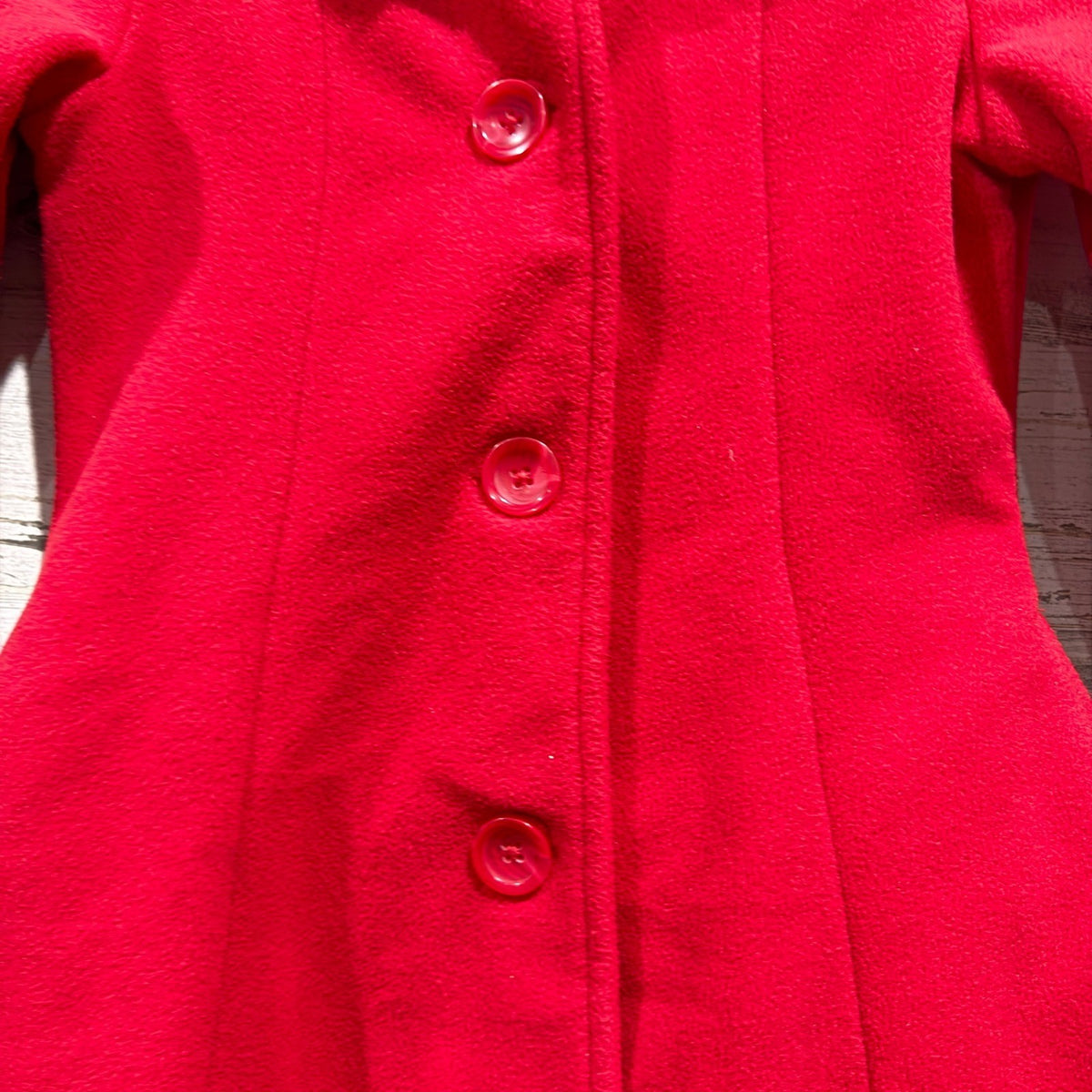 Copper Key Ruffle Coat Girls 6/6X Red Fleece Peacoat Holiday Classic *Flawed2
